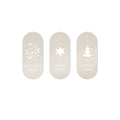Kerst ovaaltjes - Cadeaustickers op rol - 500 stuks