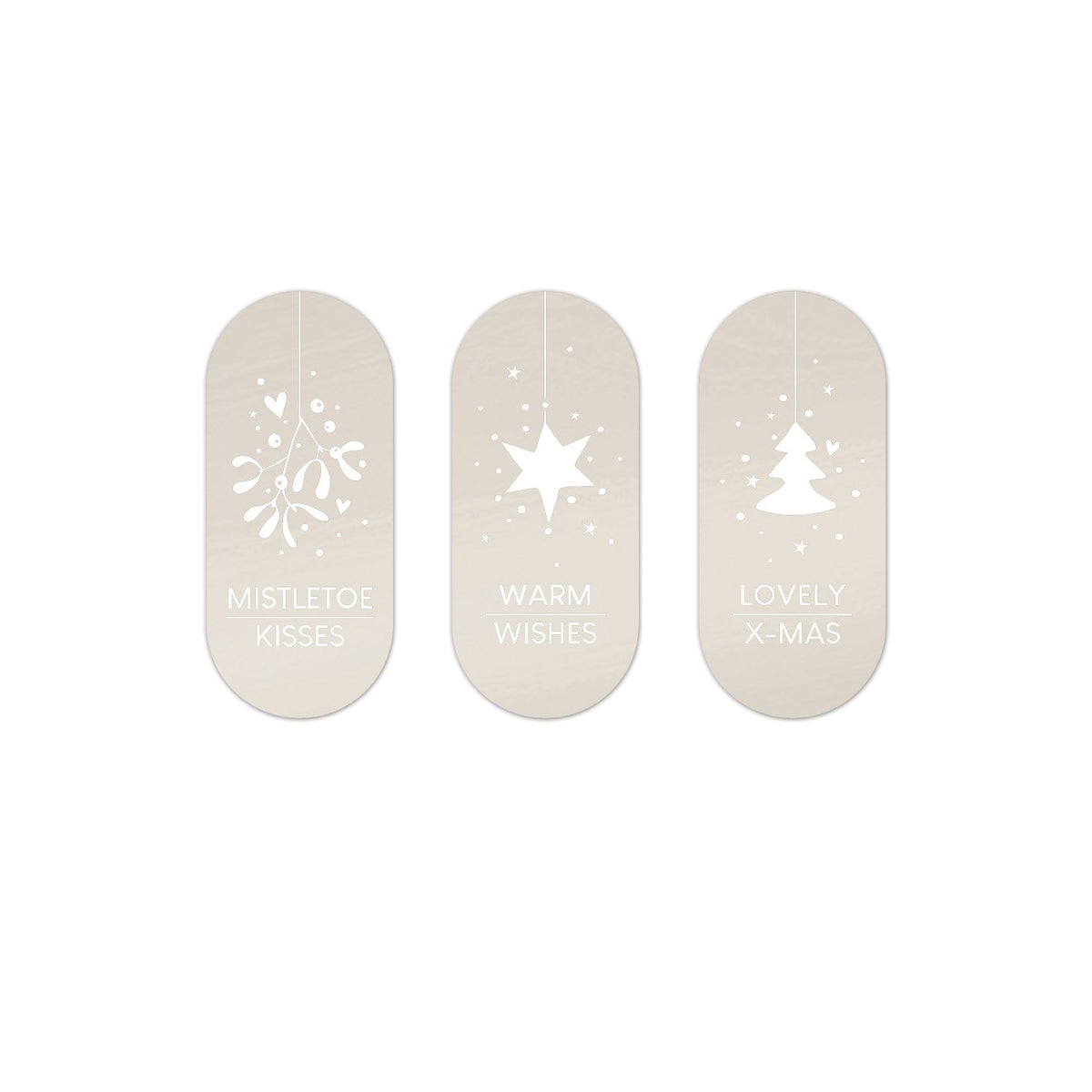 Kerst ovaaltjes - Cadeaustickers op rol - 500 stuks