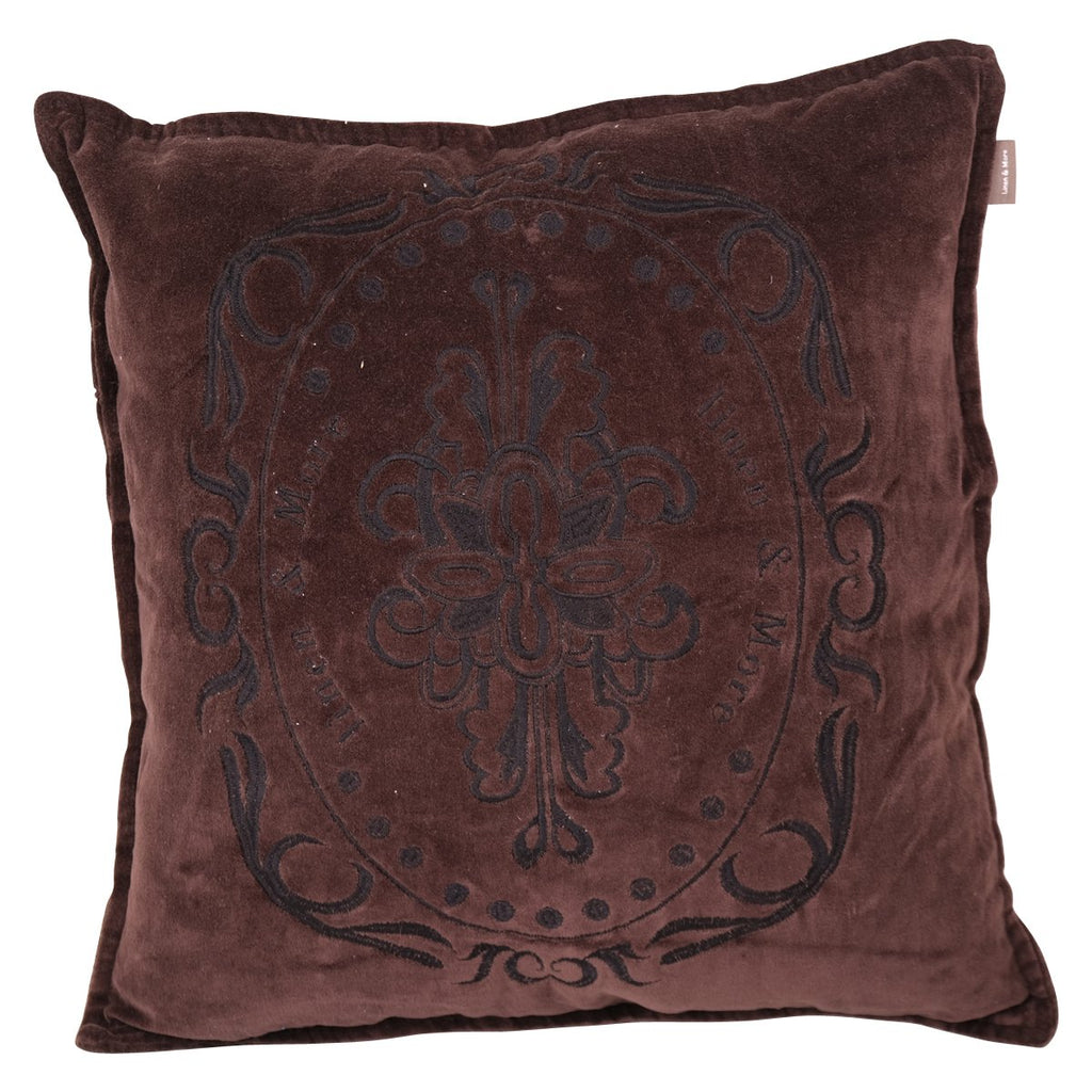 Cushion Velvet chic 50x50 dark brown