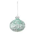 Kerstbal Set van 2 Ø 10 cm Groen Glas Kerstdecoratie