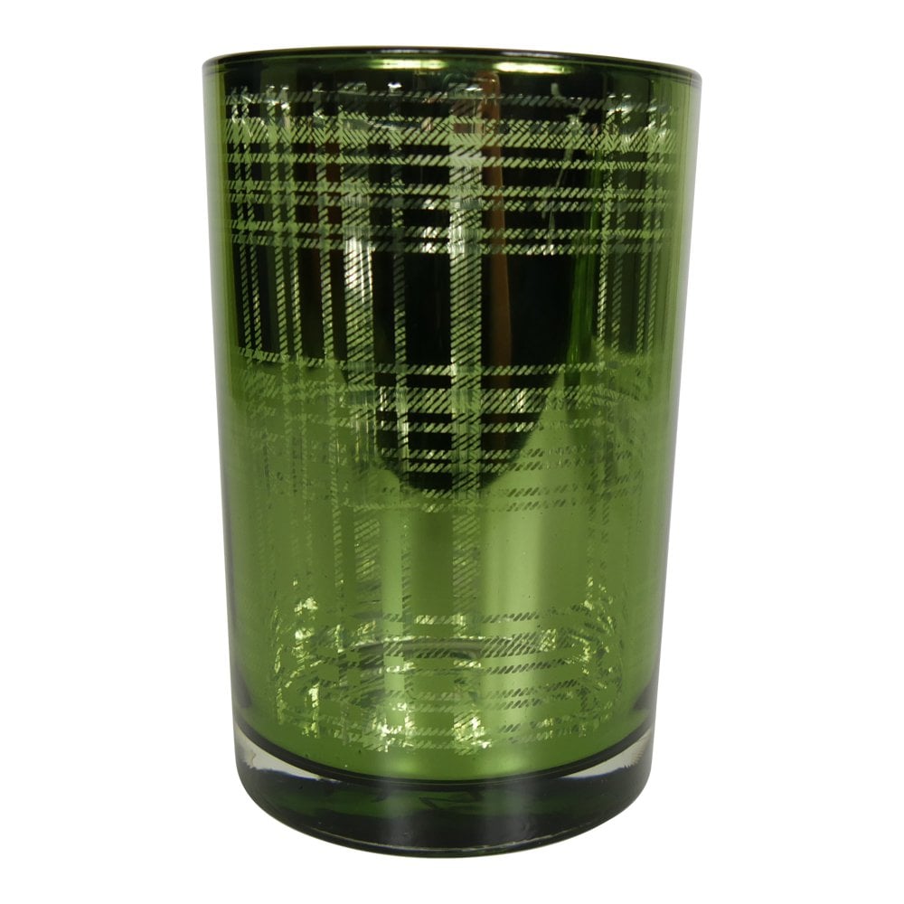 Theelichthouder ruit groen large 18cm*