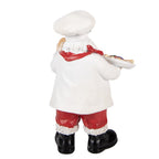 Kerstdecoratie Beeld Kerstman 11x8x18 cm Wit Kunststof