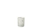 J-Line windlicht Bladeren - glas - wit - medium