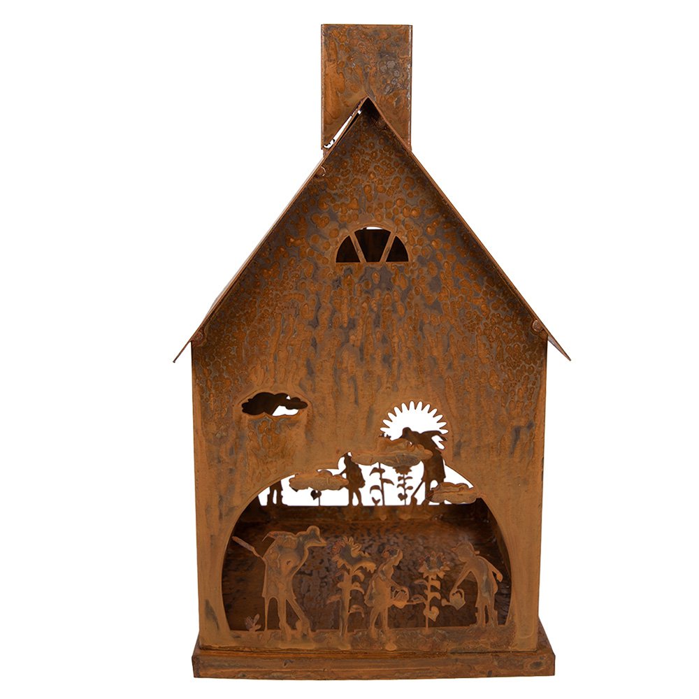 Decoratie Beeld 17x17x28 cm Bruin Metaal