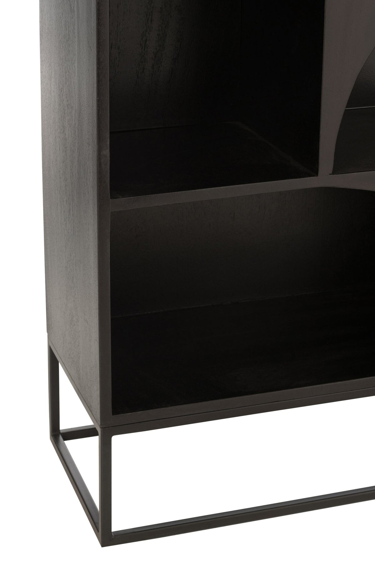 J-Line Rek Mode Mango Hout/Mdf Zwart