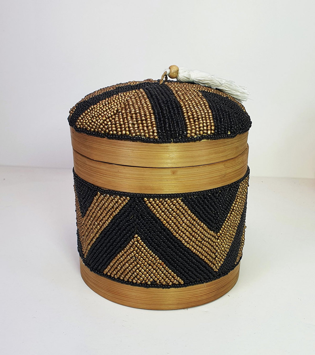 Goud zwarte kralen Balinese buis Winter