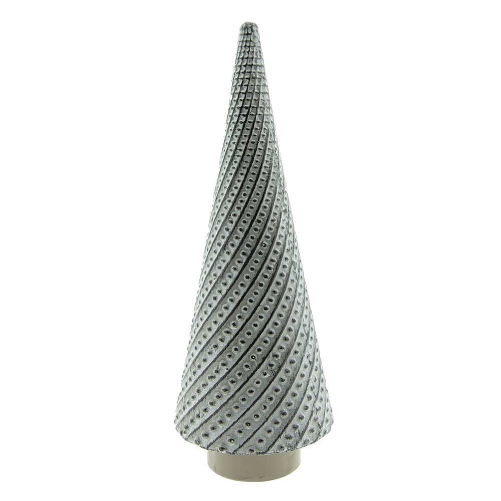 Beeld Kerstboom 22 cm Grijs Porselein Kerstdecoratie