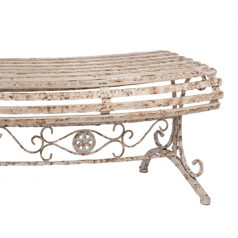Tuinbank 157x55x48 cm Beige Metaal