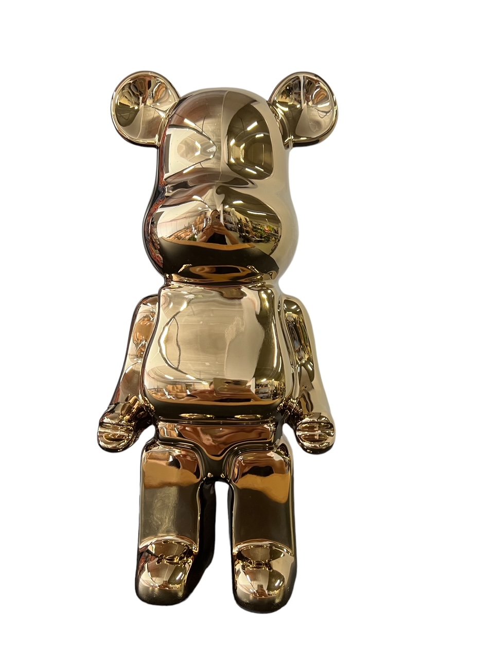 Keramieken beer 28cm goud Exemplaar