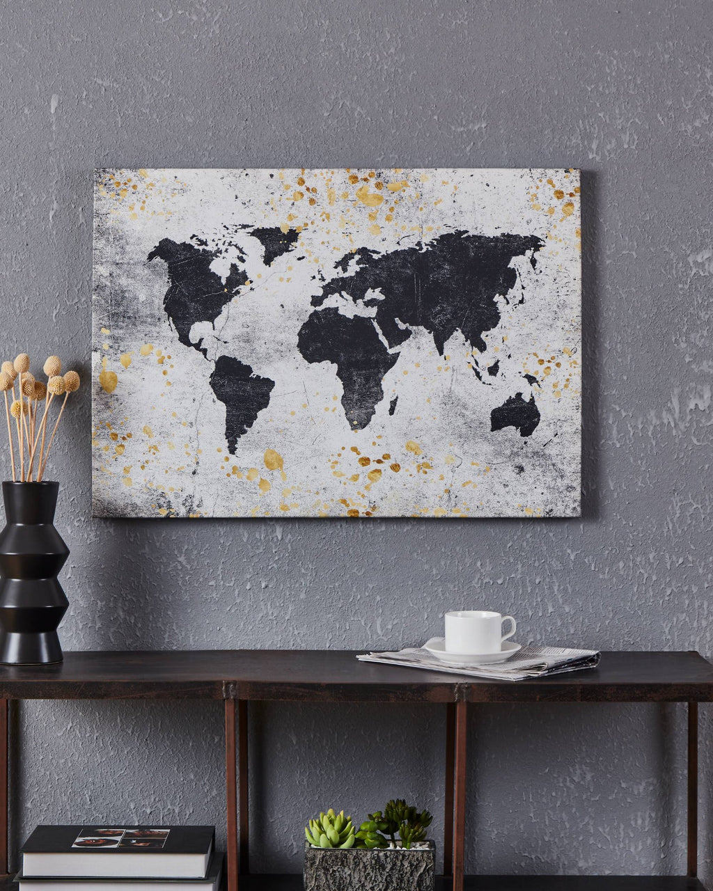 Schilderij Alaminos Zwart 70x50 cm