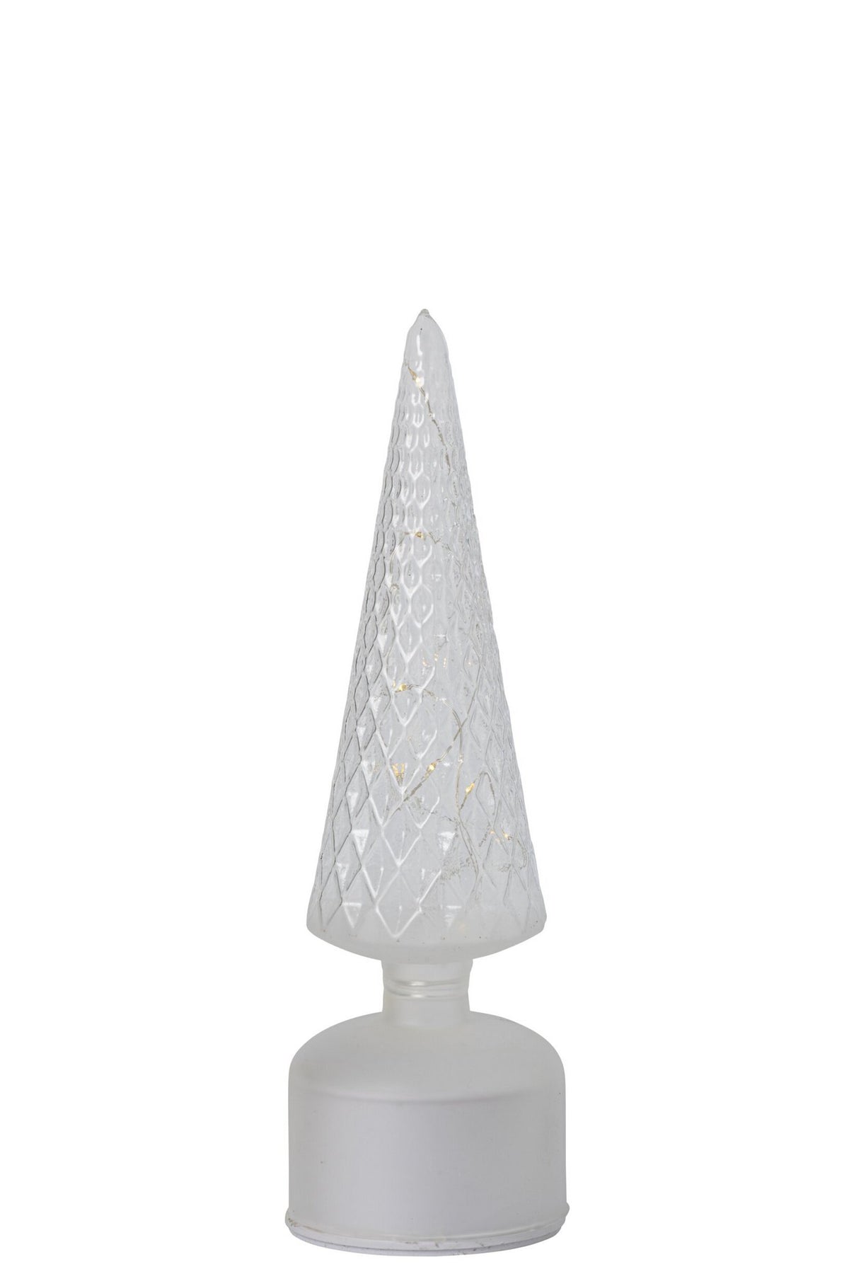 J-Line draaiende LED-boom - glas - transparant - S