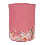 Broodmand Ø 15x16 cm Roze Katoen Bloemen
