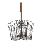 Flessenhouder 23x14x34 cm Bruin IJzer