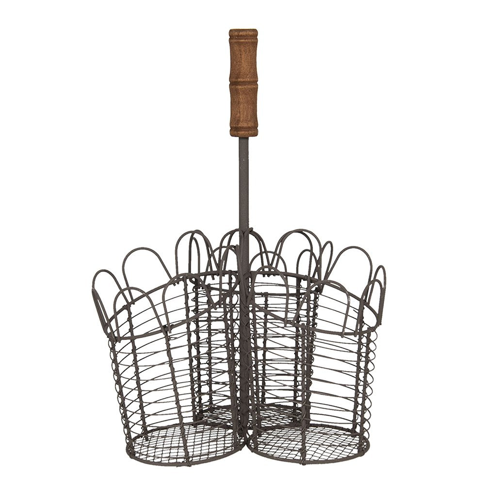 Flessenhouder 23x14x34 cm Bruin IJzer