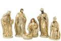 J-Line Kerststal 6Delig Resine Zilver/Goud
