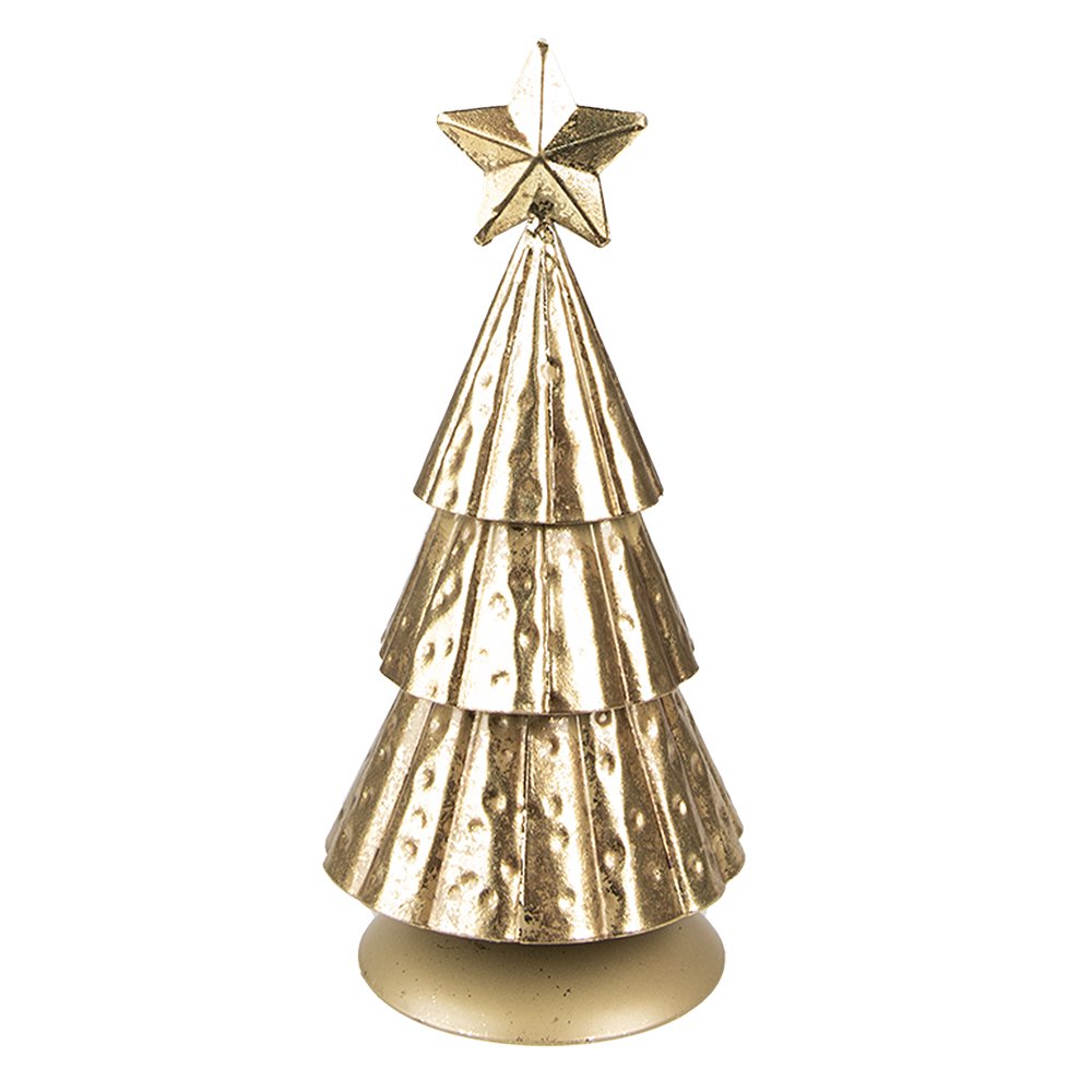 Kerstdecoratie Kerstboom 20 cm Goudkleurig IJzer