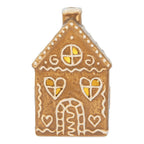 Gingerbread house met LED 7x6x12 cm Bruin Keramiek