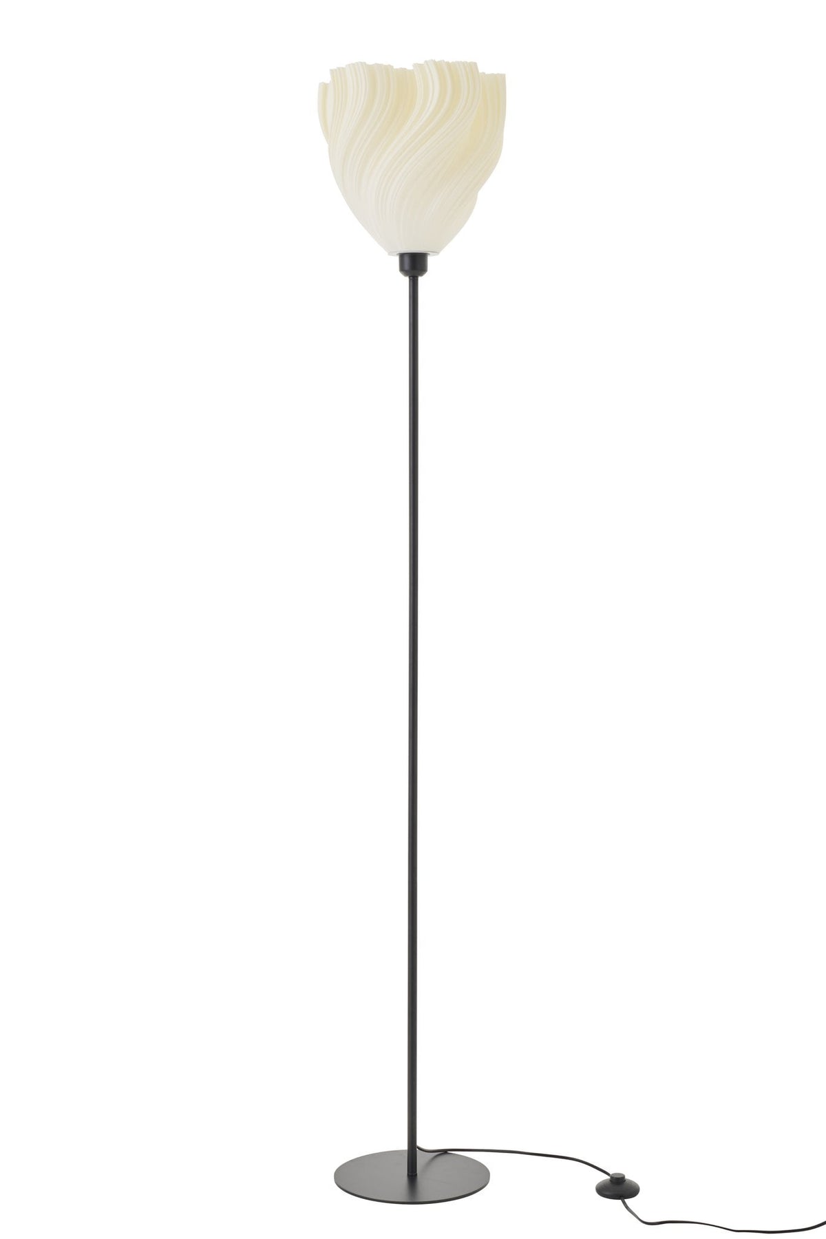 J-Line tafellamp - kunststof - zwart/wit - L