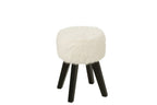 J-Line Kruk Bont Met Houten - hout - wit
