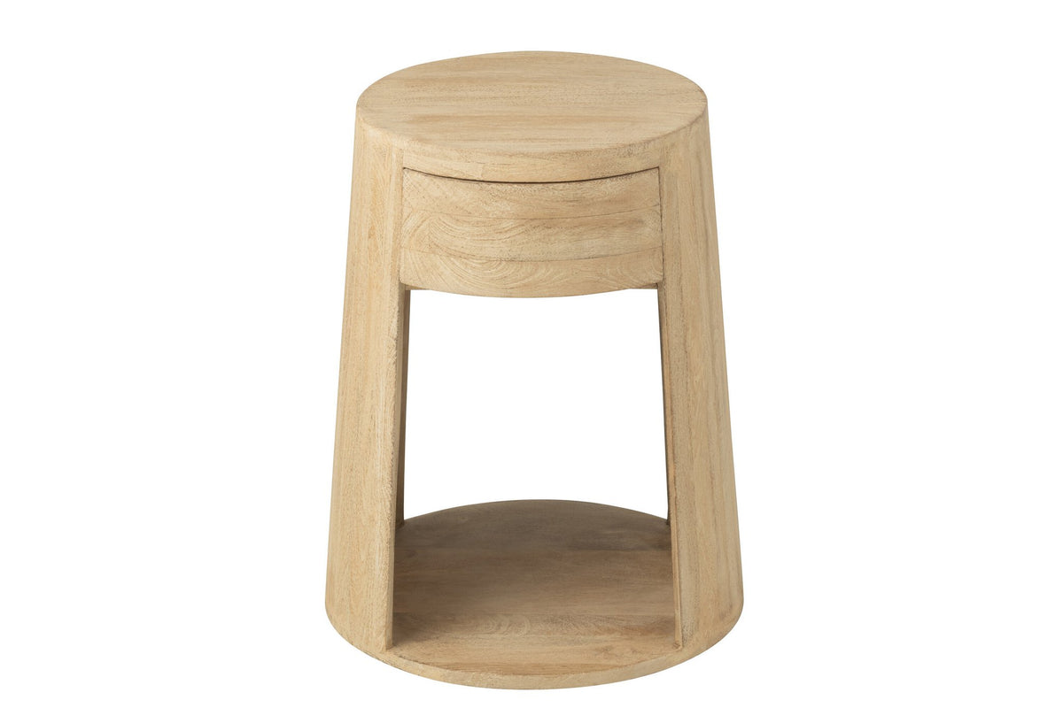 J-Line Bijzettafel Drawn Mango Hout/Mdf Naturel