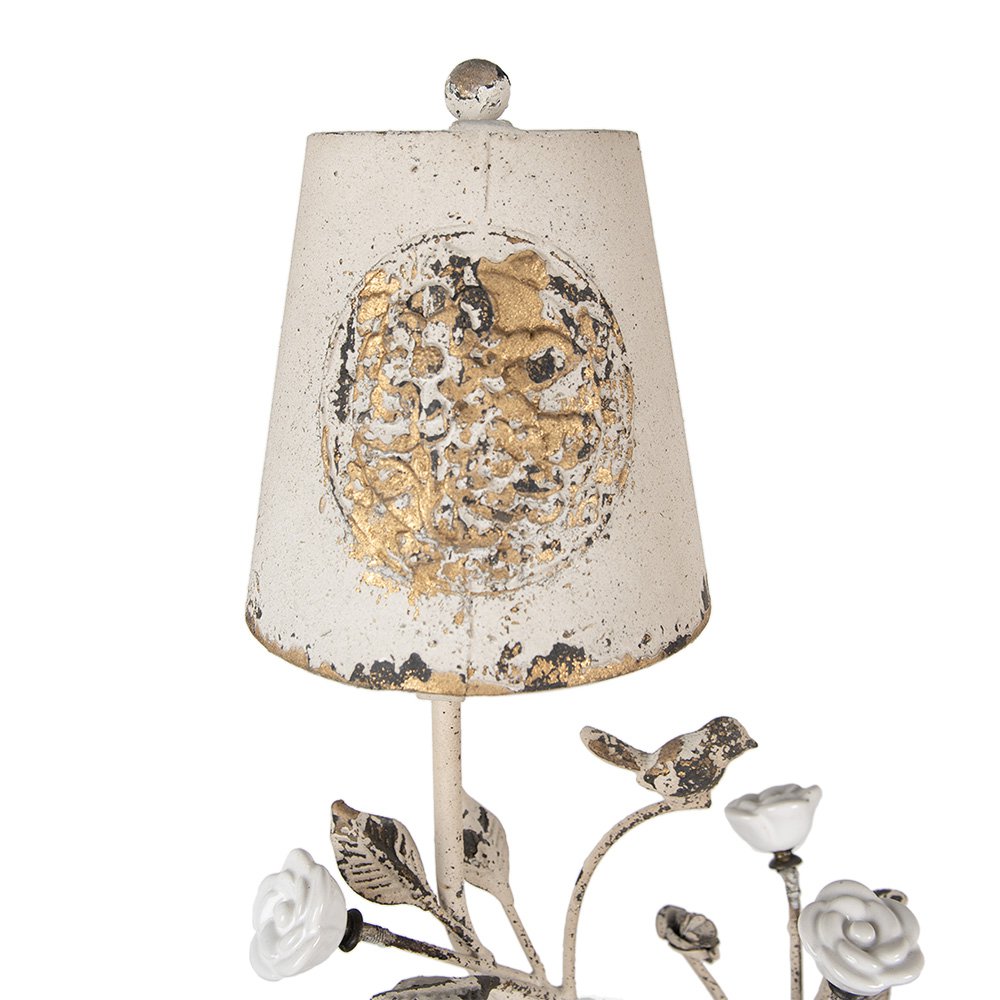 Tafellamp 39x21x74 cm Beige Bruin IJzer Bureaulamp