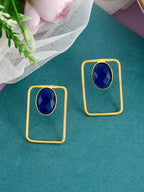 Vergulde eigentijdse oorbellen – mode-sieraden – kunststenen – 3x2 CM