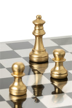 J-Line decoratie Schaakstuk - polyresin - goud/wit