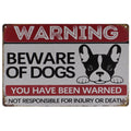 Pas op voor honden Retro Wandbord 20x30