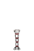 J-Line Kandelaar Annie Kristal Rood/Transparant Small