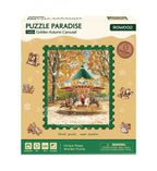 Houten Legpuzzel, Rowood/Robotime, Golden Autumn Carousel, TA008, 23x27,4 cm