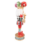 Beeld Harlekijn 38 cm Rood Blauw Kunststof Kerstdecoratie