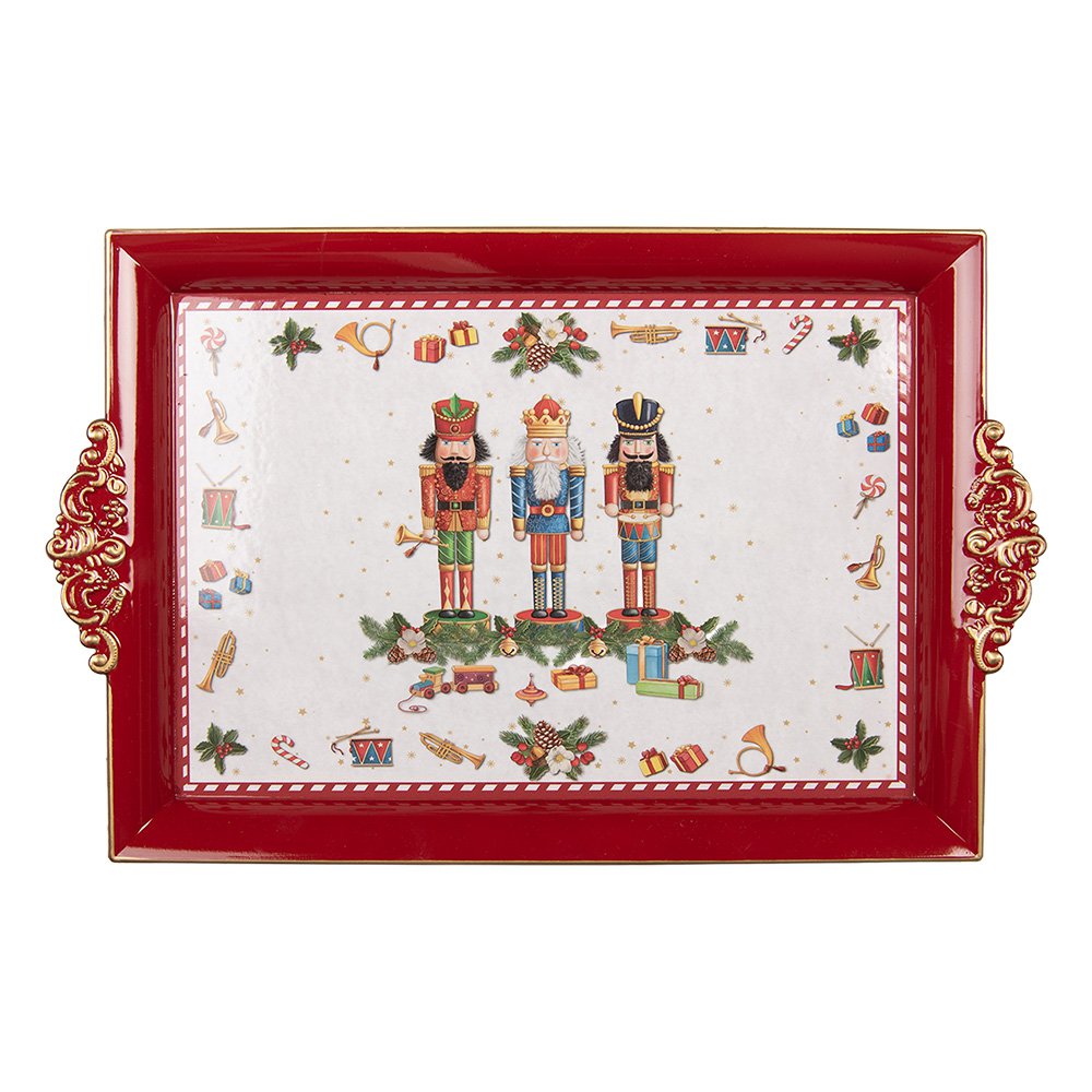Dienblad 41x26x3 cm Rood Kunststof