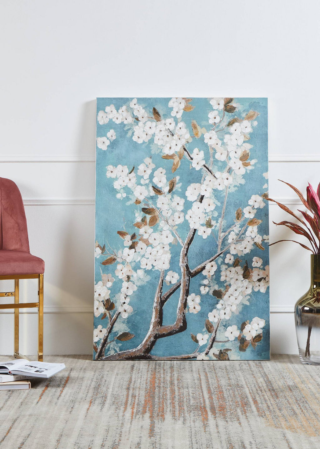 Schilderij Alaminos Blauw 120x80 cm
