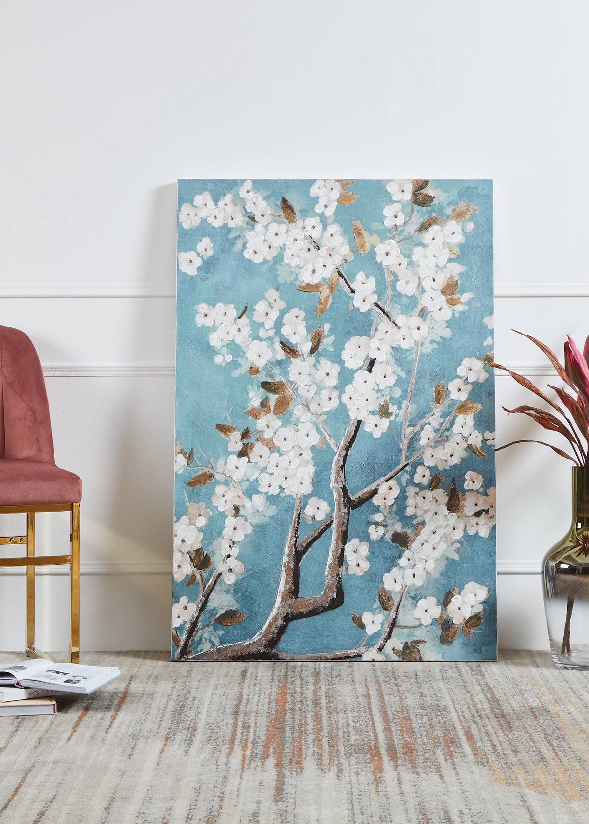 Schilderij Alaminos Blauw 120x80 cm