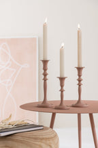 J-Line bijzettafel - ijzer - oud roze