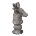 Decoratie Beeld Hert 17x14x26 cm Grijs Steen