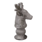 Decoratie Beeld Hert 17x14x26 cm Grijs Steen